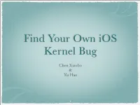 Find Your Own Ios Kernel Bug