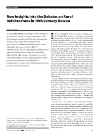 New Insights Into the Debates on Rural Indebtedness in 19Th Century Deccan