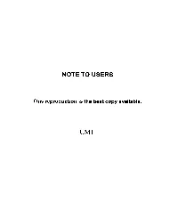 Note to Users