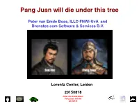 Pang Juan Will Die Under This Tree
