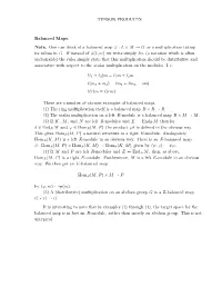 TENSOR PRODUCTS Balanced Maps. Note. One Can Think of a Balanced