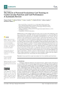 The Effects of Powered Exoskeleton Gait Training on Cardiovascular Function and Gait Performance: a Systematic Review