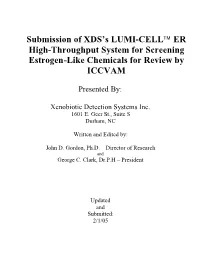 XDS Submission of the LUMI-CELL ER Test Method