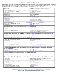 2018 State Fair of Virginia Nomination Schedule
