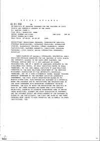 An Analysis of Selected Programs for the Training of Civil Rights and Community Leaders in the South. By- Horton: Aimee I