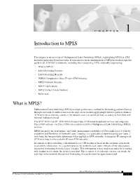 Introduction to MPLS