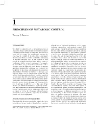 Principles of Metabolic Control
