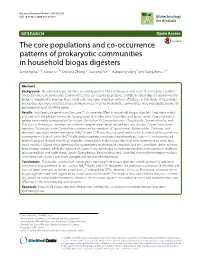 The Core Populations and Co-Occurrence Patterns Of