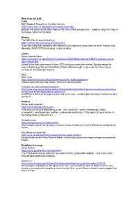Web Links for U3A Faith BBC Radio 4 Thought for the Day Archive