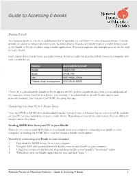 Accessing E-Books