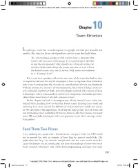 Chapter 10 Team Structure