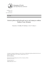 'Hoolock Gibbon and Biodiversity Survey And
