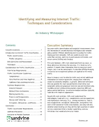 Identifying and Measuring Internet Traffic: Techniques and Considerations