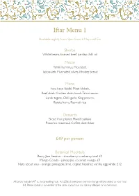 Iftar Menu 1