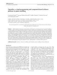 Openalea: a Visual Programming and Component-Based Software Platform for Plant Modelling