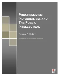 Progressivism, Individualism, and the Public Intellectual