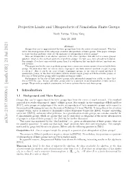 Projective Limits and Ultraproducts of Nonabelian Finite Groups