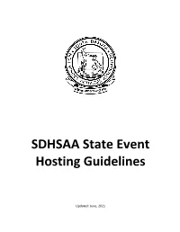 SDHSAA State Event Hosting Guidelines