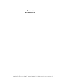 Appendix F3.14 Special Designations