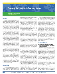 Changing the Paradigm in Teaching Statics