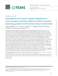 Development of a Vaccine Against