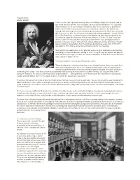 Program Notes Gloria, Vivaldi Venice, in the Early Eighteenth Century, Was