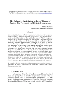 The Reflective Equilibrium in Rawls' Theory of Justice: the Perspective