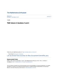 TME Volume 5, Numbers 2 and 3