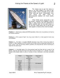Visiting the Planets at the Speed of Light! 2