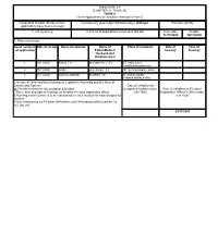 ANNEXURE 5.8 (CHAPTER V , PARA 25) FORM 9 List of Applications For