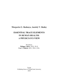 Essential Trace Elements in Human Health: a Physician's View