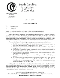 Handbook for County Government in South Carolina, Revised Edition