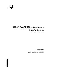 I960 CA/CF Microprocessor User's Manual