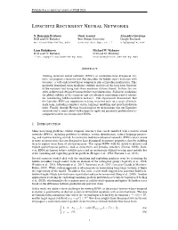 Lipschitz Recurrent Neural Networks