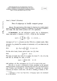 Nets Oо Subgroups in Locally Compact Groups
