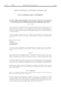 Of Part I of Protocol 3 to the Agreement Between the EFTA