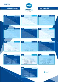Saison 2021-2022 Matchs Aller Groupe B J10 J12 J11 J13 J8 J9