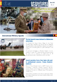Spain Brings Home Last Troops Deployed in Afghanistan