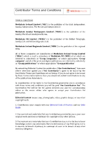 Contributor Terms and Conditions