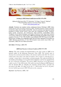 Dwifungsi ABRI Dalam Konflik Internal PDI 1976-1998 Alphonsius