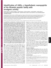 Identification of 26Rfa, a Hypothalamic Neuropeptide of the Rfamide Peptide Family with Orexigenic Activity