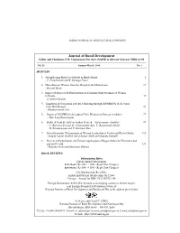 Journal of Rural Development Editor and Chairman: S.M