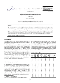 Mineralogy in Geotechnical Engineering