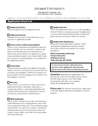 Application Check List
