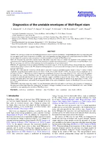 Diagnostics of the Unstable Envelopes of Wolf-Rayet Stars L