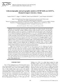 Lithostratigraphic and Petrographic Analysis of ICDP Drill Core LB-07A, Bosumtwi Impact Structure, Ghana