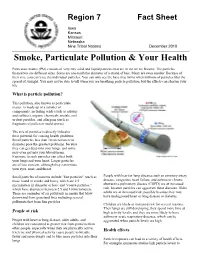 Smoke, Particulate Pollution & Your Health