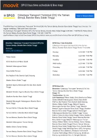 SPG3 Bus Time Schedule & Line Route