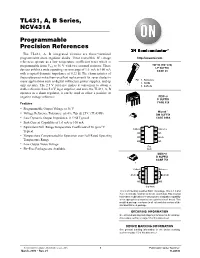 TL431, A, B Series, NCV431A Programmable Precision References
