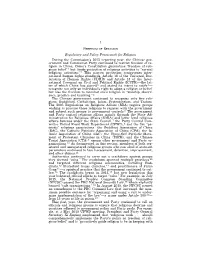 1 Regulatory and Policy Framework for Religion During The